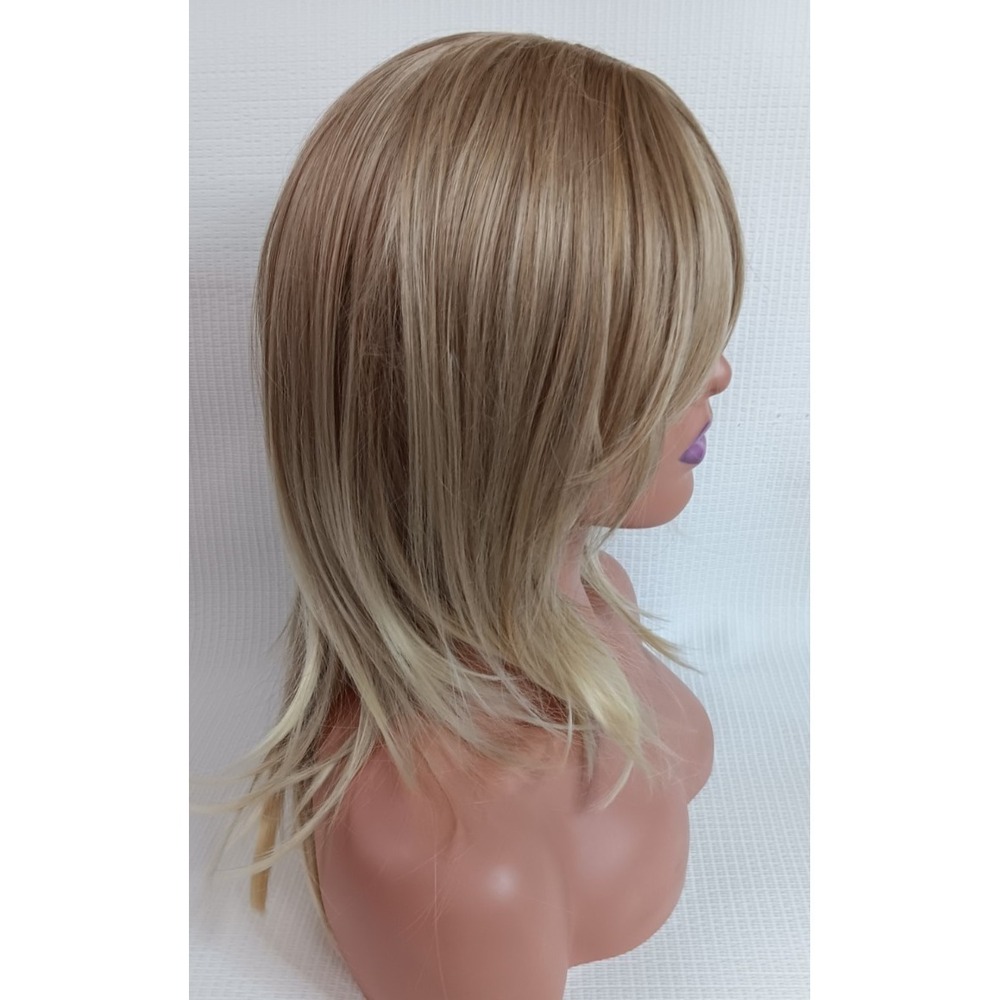 Women's breathable Traditional Cap synthetic thick layered blonde hair wig 6 - Picture 3 of 8